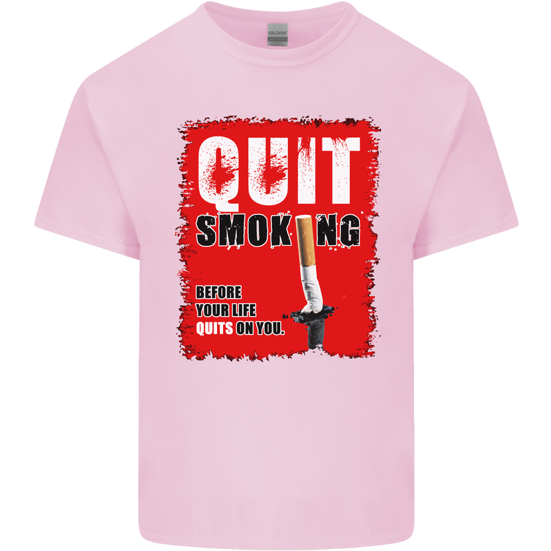 Quit Smoking Before Your Life Quits on You Kids T-Shirt Childrens Light Pink