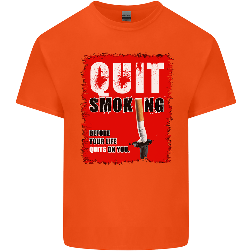 Quit Smoking Before Your Life Quits on You Kids T-Shirt Childrens Orange