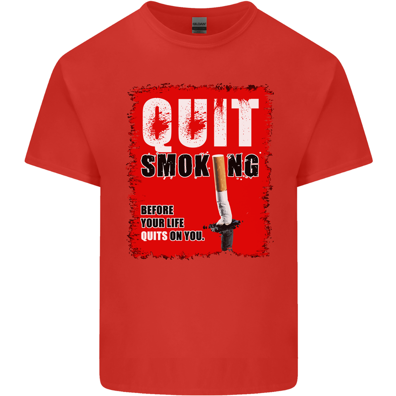 Quit Smoking Before Your Life Quits on You Kids T-Shirt Childrens Red