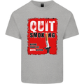 Quit Smoking Before Your Life Quits on You Kids T-Shirt Childrens Sports Grey