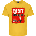 Quit Smoking Before Your Life Quits on You Kids T-Shirt Childrens Yellow