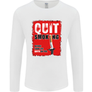 Quit Smoking Before Your Life Quits on You Mens Long Sleeve T-Shirt White
