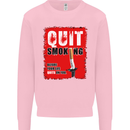 Quit Smoking Before Your Life Quits on You Mens Sweatshirt Jumper Light Pink