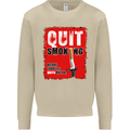 Quit Smoking Before Your Life Quits on You Mens Sweatshirt Jumper Sand