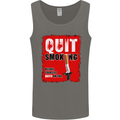 Quit Smoking Before Your Life Quits on You Mens Vest Tank Top Charcoal