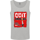 Quit Smoking Before Your Life Quits on You Mens Vest Tank Top Sports Grey