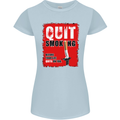 Quit Smoking Before Your Life Quits on You Womens Petite Cut T-Shirt Light Blue