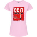 Quit Smoking Before Your Life Quits on You Womens Petite Cut T-Shirt Light Pink