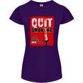Quit Smoking Before Your Life Quits on You Womens Petite Cut T-Shirt Purple