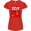 Quit Smoking Before Your Life Quits on You Womens Petite Cut T-Shirt Red