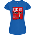 Quit Smoking Before Your Life Quits on You Womens Petite Cut T-Shirt Royal Blue