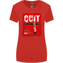 Quit Smoking Before Your Life Quits on You Womens Wider Cut T-Shirt Red