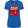 Quit Smoking Before Your Life Quits on You Womens Wider Cut T-Shirt Royal Blue