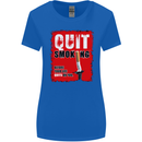 Quit Smoking Before Your Life Quits on You Womens Wider Cut T-Shirt Royal Blue