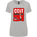 Quit Smoking Before Your Life Quits on You Womens Wider Cut T-Shirt Sports Grey