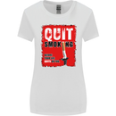 Quit Smoking Before Your Life Quits on You Womens Wider Cut T-Shirt White