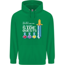 RPG Gaming I'm Doing Side Quests Gamer Childrens Kids Hoodie Irish Green