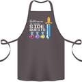 RPG Gaming I'm Doing Side Quests Gamer Cotton Apron 100% Organic Dark Grey