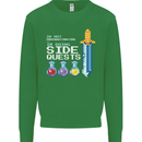 RPG Gaming I'm Doing Side Quests Gamer Kids Sweatshirt Jumper Irish Green