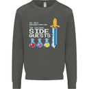 RPG Gaming I'm Doing Side Quests Gamer Kids Sweatshirt Jumper Storm Grey