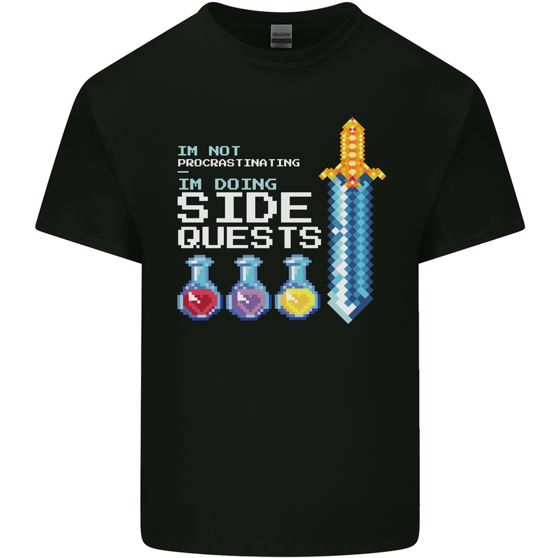RPG Gaming I'm Doing Side Quests Gamer Kids T-Shirt Childrens Black