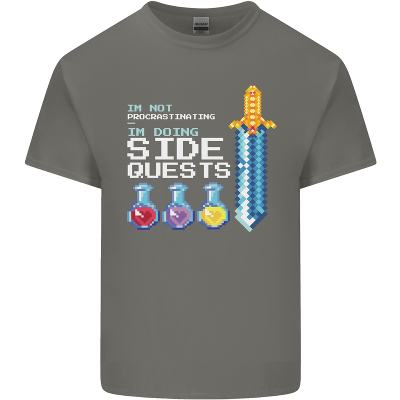RPG Gaming I'm Doing Side Quests Gamer Kids T-Shirt Childrens Charcoal