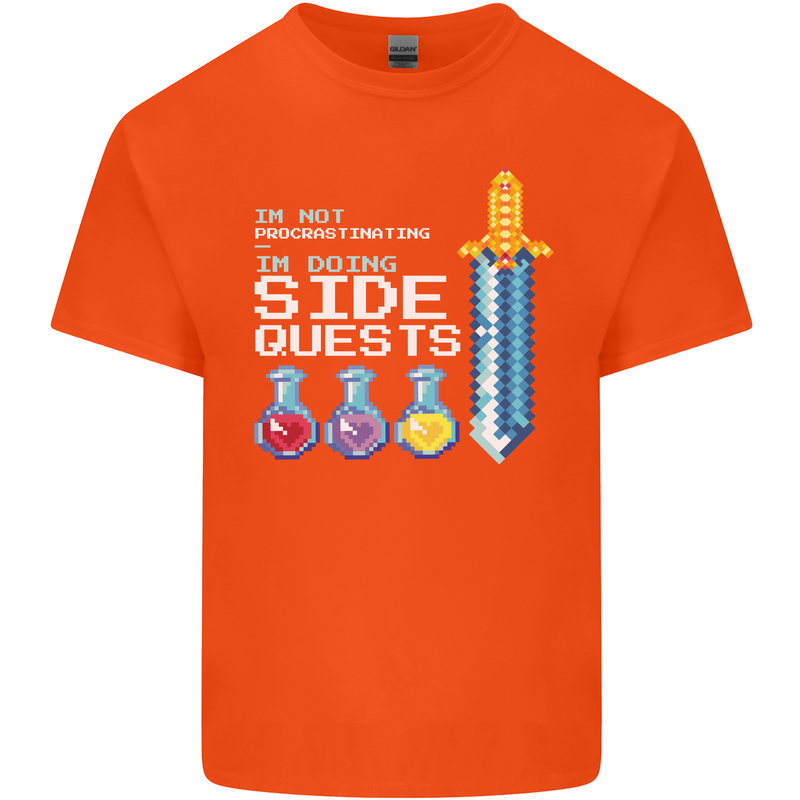RPG Gaming I'm Doing Side Quests Gamer Kids T-Shirt Childrens Orange