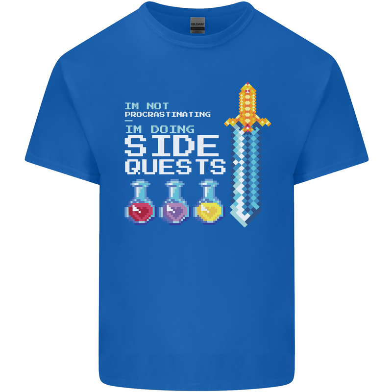 RPG Gaming I'm Doing Side Quests Gamer Kids T-Shirt Childrens Royal Blue