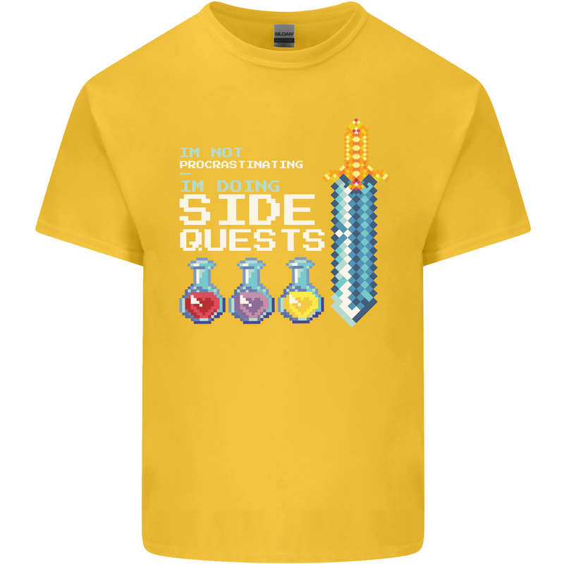 RPG Gaming I'm Doing Side Quests Gamer Kids T-Shirt Childrens Yellow