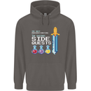 RPG Gaming I'm Doing Side Quests Gamer Mens 80% Cotton Hoodie Charcoal