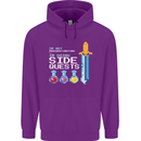 RPG Gaming I'm Doing Side Quests Gamer Mens 80% Cotton Hoodie Purple