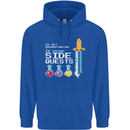RPG Gaming I'm Doing Side Quests Gamer Mens 80% Cotton Hoodie Royal Blue
