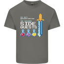 RPG Gaming I'm Doing Side Quests Gamer Mens Cotton T-Shirt Tee Top Charcoal