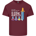 RPG Gaming I'm Doing Side Quests Gamer Mens Cotton T-Shirt Tee Top Maroon