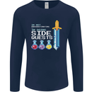 RPG Gaming I'm Doing Side Quests Gamer Mens Long Sleeve T-Shirt Navy Blue