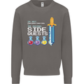 RPG Gaming I'm Doing Side Quests Gamer Mens Sweatshirt Jumper Charcoal