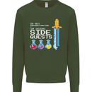 RPG Gaming I'm Doing Side Quests Gamer Mens Sweatshirt Jumper Forest Green