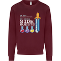 RPG Gaming I'm Doing Side Quests Gamer Mens Sweatshirt Jumper Maroon