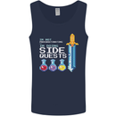 RPG Gaming I'm Doing Side Quests Gamer Mens Vest Tank Top Navy Blue