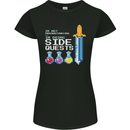 RPG Gaming I'm Doing Side Quests Gamer Womens Petite Cut T-Shirt Black