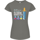 RPG Gaming I'm Doing Side Quests Gamer Womens Petite Cut T-Shirt Charcoal