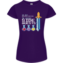 RPG Gaming I'm Doing Side Quests Gamer Womens Petite Cut T-Shirt Purple