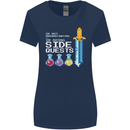 RPG Gaming I'm Doing Side Quests Gamer Womens Wider Cut T-Shirt Navy Blue
