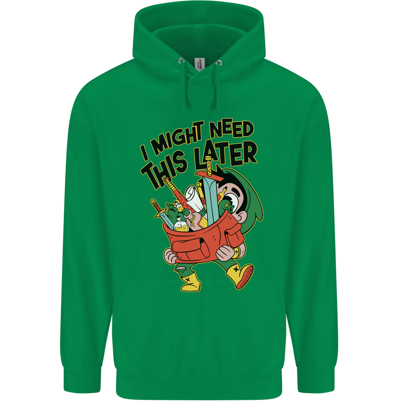 RPG Might Need this Later Role Playing Game Childrens Kids Hoodie Irish Green