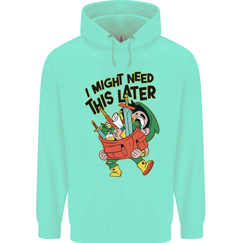 RPG Might Need this Later Role Playing Game Childrens Kids Hoodie Peppermint
