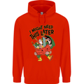 RPG Might Need this Later Role Playing Game Mens 80% Cotton Hoodie Bright Red