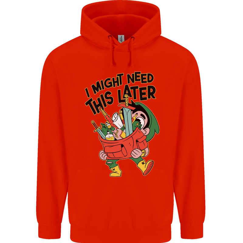 RPG Might Need this Later Role Playing Game Mens 80% Cotton Hoodie Bright Red