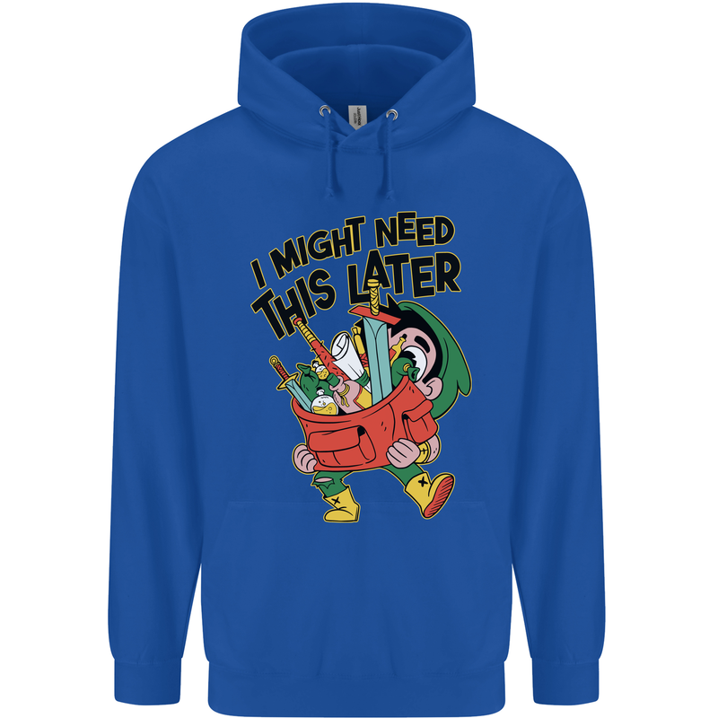 RPG Might Need this Later Role Playing Game Mens 80% Cotton Hoodie Royal Blue