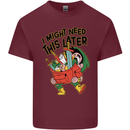 RPG Might Need this Later Role Playing Game Mens Cotton T-Shirt Tee Top Maroon