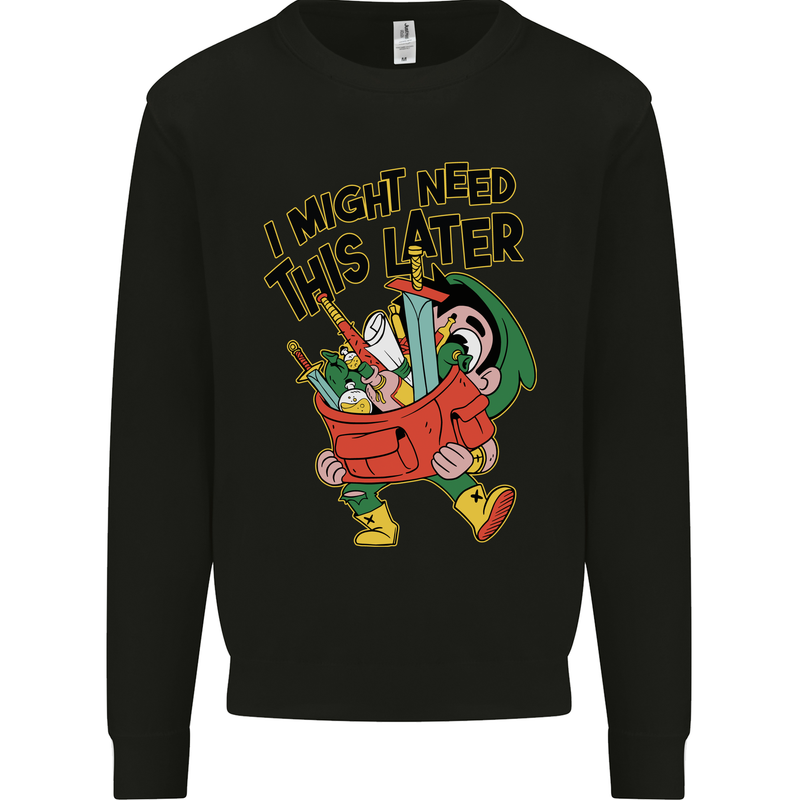 RPG Might Need this Later Role Playing Game Mens Sweatshirt Jumper Black